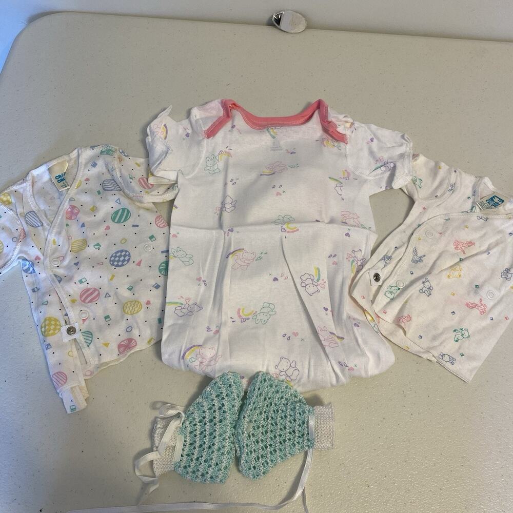 Newborn Baby Girl 100% Cotton Soft Clothes Bundle 0-6 Months OnePiece Bodysuit